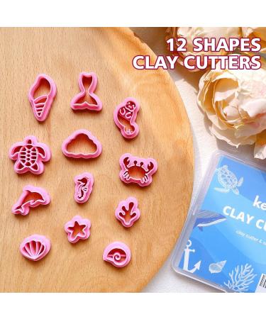 Ocean Polymer Clay Cutters - 12 Sea Life Shapes for Jewelry Making | Coastal Earring Cutters for DIY Polymer Clay Crafts - Buy Online on GoSupps.com