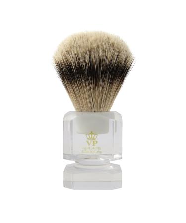 Royal VP Premium shaving brush in finest quality with silvertip badger - transparent plexiglass handle