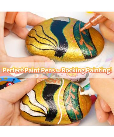 Funto Acrylic Paint Pens 24 Colors Set Medium Tip Non-Toxic - Quick Drying for Rock, Fabric, Wood, Canvas, Metal, Ceramic, Glass - Ideal for Scrapbooking & DIY Crafts - Buy Online on GoSupps.com