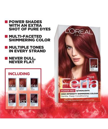 L'Oreal Paris Feria Rich Mahogany Hair Color #41 | Multi-Faceted Shimmering Highlights | 1 Application - Shop Now - Buy Online on GoSupps.com
