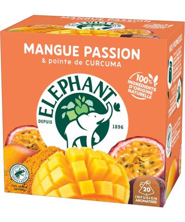 Elephant Flavored Infusion Mango Passion Flavor Rainforest Alliance Certified 100% Natural Ingredients 20 Sa - Buy Online on GoSupps.com