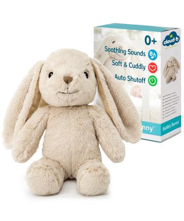 Cloud b Soothing Sound Machine | Cuddly Stuffed Animal | 4 White Noise and 4 Lullabies | Auto-Shutoff | Bubbly Bunny