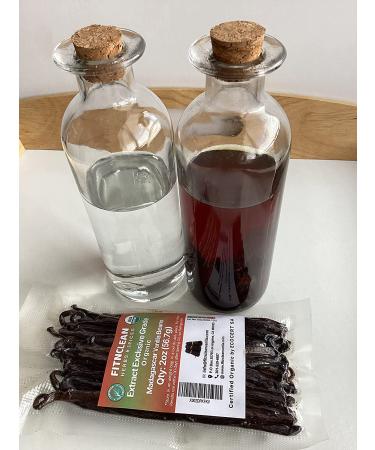 2oz Madagascar Organic Vanilla Beans Extract Grade B | USDA Certified, Non-GMO Pods | FITNCLEAN VANILLA - Buy Online on GoSupps.com