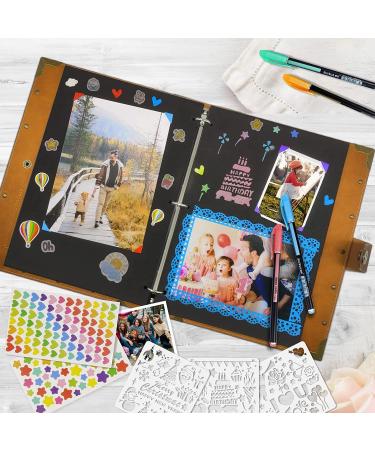 ZEEYUAN Leather Scrapbook Album - 60 Pages Love Memory Photo Album 8.5x11 | Travelling Journal & Family Scrapbook Kit - Perfect Gift for Couples, Anniversary, Wedding - Grayish-blue - Buy Online on GoSupps.com