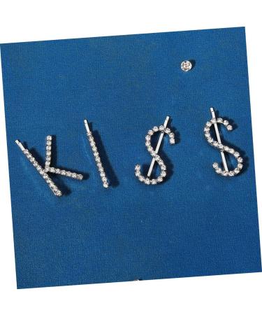 GALPADA 1 Set kiss hairpin hair clip for thick hair clips for thick hair alphabet hair clips bling hair clips glitter hair pin small hair barrettes rhinestones child flash alloy - Buy Online on GoSupps.com