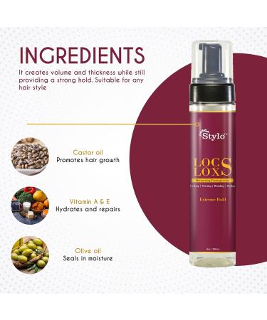 Stylo Locs Moisturizing Foaming Lotion 8oz - Extreme Hold & Moisture for Perfect Locs | International Shipping Available - Buy Online on GoSupps.com