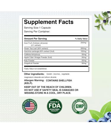 Thermogenic Fat Burner for Women Advanced Weight Loss Pills with Green Tea Garcinia Cambogia & Natural Caffeine Boost Energy Support Fat Metabolism 60 Capsules Made in USA - Buy Online on GoSupps.com