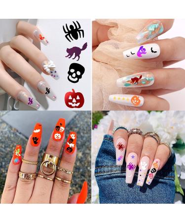 MWOOT Halloween Nail Glitter Sequins - 3D Holographic Confetti with Ghost & Skull Designs for DIY Craft & Party Decor - Buy Online on GoSupps.com