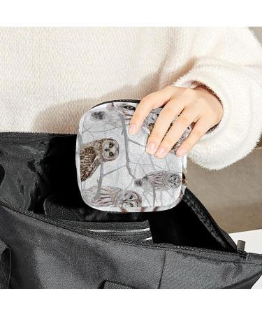 GIAPB Owl Print Period Bag | Sanitary Napkin & Makeup Storage Pouch - Buy Online on GoSupps.com
