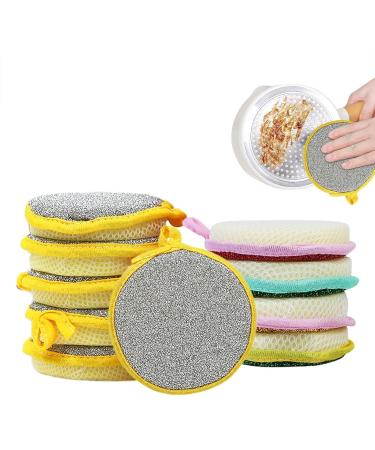 kisronda Dishwashing Sponges | 10Pcs Double Sided High Elastic Dish Sponges Hangable Kitchen Cleaning Sponges Reusable Washing Up Sponges - for Tableware Utensils Furniture Surfaces - Buy Online on GoSupps.com