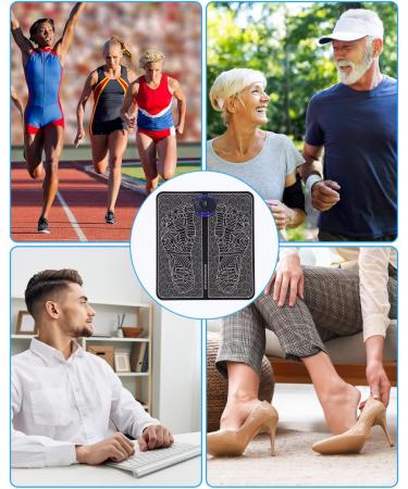 Birshe EMS Foot Massager - Foldable Electrical Device for Improved Blood Circulation | Best Foot Massage at Home - Buy Online on GoSupps.com