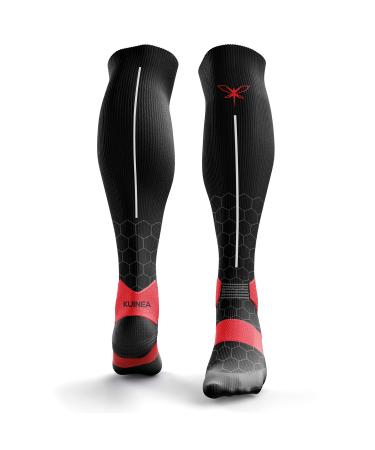 Kuinea sport compression stockings women & men i thrombosis socks i compression running socks running socks knee socks thrombosis running stockings |Red M (EU 39-42)