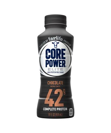 Core Power by fairlife Elite High Protein (42g) Milk Shake, 14 fl oz bottles, (Pack of 12) (Chocolate) Chocolate 14 Fl Oz (Pack of 12)
