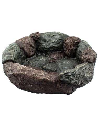 Intergarden bird drinks/bird bath manukau size L - 34.2x30x10cm made of high -quality polystone - natural stone look resistant and true to nature