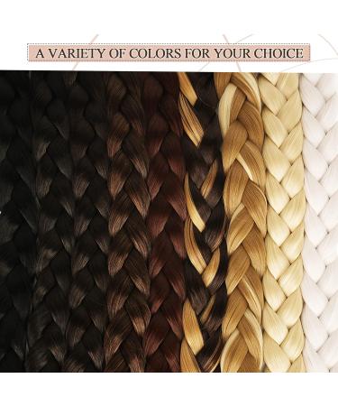 BARSDAR 66cm 2PCS Long Braided Ponytail Extensions - Soft Synthetic Hair in Ash Platinum Blonde | DIY Hair Extensions for Women - Buy Online on GoSupps.com
