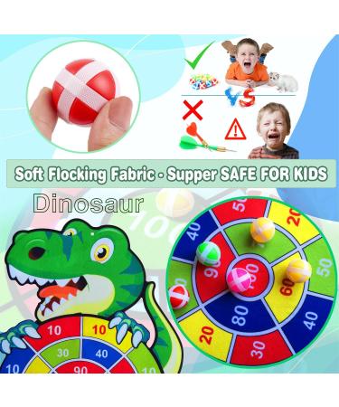 Large Dinosaur Dart Board for Kids - Indoor/Outdoor Party Game with 16 Sticky Balls - Cartoon Animal Toys for Boys & Girls 3-10 Years - Buy Online on GoSupps.com