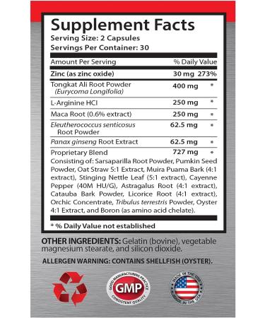 Longjack Root Extract 2170mg - Extra Strength Formula for Men - Maca, Muira Puama, Ginseng - 3 Bottles 180 Capsules - Buy Online on GoSupps.com