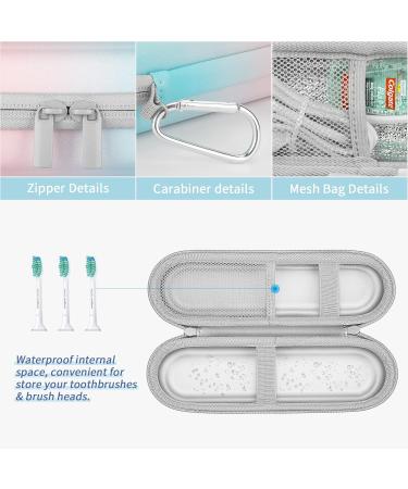 Yinke Travel Case for Philips Sonicare/Braun Oral-B Pro Electric Toothbrush - Protective EVA Storage Bag for Oral-B Pro 1000/1500 & IO Series 7/8/9 - Gradient Light Gray - Buy Online on GoSupps.com