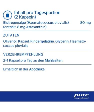 Buy Pure Encapsulations Astaxanthin - 60 Vegetarian Capsules | Premium Antioxidant Supplement for Immune Support & Skin Health - Buy Online on GoSupps.com