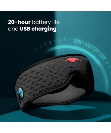 Manta Sound Sleep Mask with Bluetooth Headphones | 100% Blackout Eye Mask for Travel & Comfort | Ideal for Side Sleepers - Buy Online on GoSupps.com