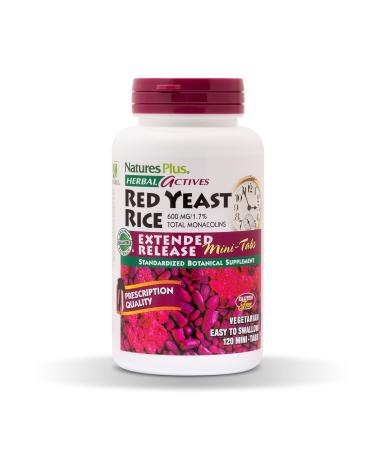 Nature's Plus Herbal Actives Red Yeast Rice 600 mg 120 Mini-Tabs