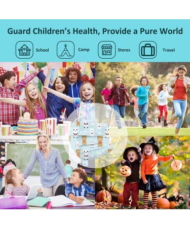 VINMEN Kids Disposable Face Masks - 50 Individually Wrapped Children's Masks in Multicolours for Protection - Buy Online on GoSupps.com