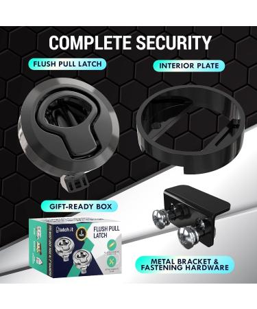 LATCH.IT RV Flush Slam Latch Lock | 2 Pack Black Heavy Duty Metal Boat Lid Lock - Fits 2 Holes & 0.5 Door Thickness - Buy Online on GoSupps.com