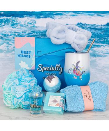 Self Care Gifts for Women Thinking of You Unique Birthday Gifts Get Well Soon Care Package Christmas Ocean Theme Relaxing Spa Gift Box for Her Sister Best Friends Mom Teacher