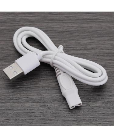 Emsea USB Razor Charging Cable - Compatible with Finishing Touch Flawless Legs | 5V 1m Power Cable for Women | 2-Pack White - Buy Online on GoSupps.com