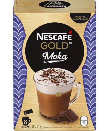 NESCAF Gold Cappuccino Instant Coffee Cappuccino Satchets Cappuccino Flavoured Coffee - Pack of 6 48 Sachets & Gold Mocha Instant Coffee 6 Pack 48 Sachets - Buy Online on GoSupps.com