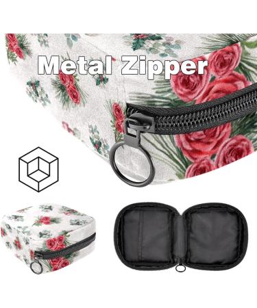 Large Storage Bags for Women's Bandages & Menstrual Cup Red Flowers Multi-Colored Ideal for Periodic Inserts Tampons & Panty Liners - Buy Online on GoSupps.com