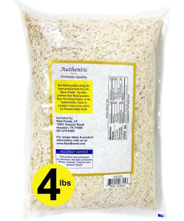 Rani Poha (Powa) 64oz (4lbs) - Medium-Cut Flattened Rice, All Natural, Vegan, Gluten-Friendly - Indian Origin - Bulk 4 Pound Pack - Buy Online on GoSupps.com