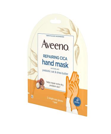 Aveeno Repairing CICA Hand Mask with Prebiotic Oat and Shea Butter - 3 Pack, Paraben-Free, Fragrance-Free - Buy Online on GoSupps.com