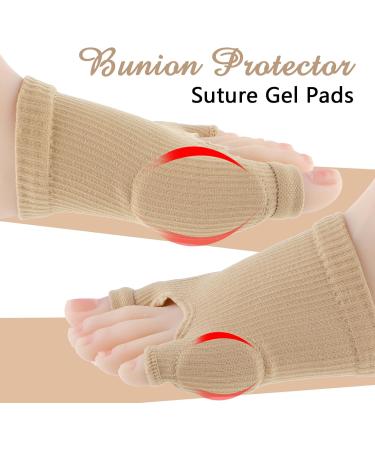 1 Pair Bunion Pads - Breathable Cushion Sleeve for Pain Relief | Comfortable Bunionette Corrector & Elastic Protector Day & Night Support for Men & Women - Buy Online on GoSupps.com