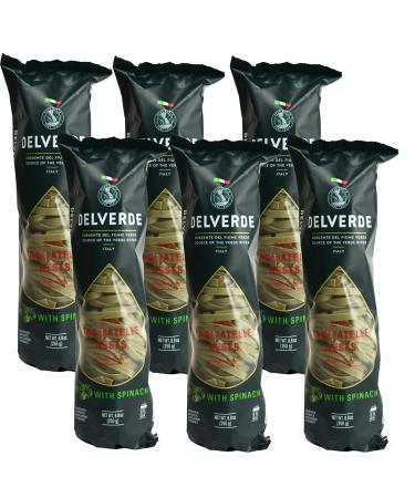 Delverde Artisan Made Spinach Tagliatelle Nests with Spring Water Certified Kosher 8.8oz 6 pack