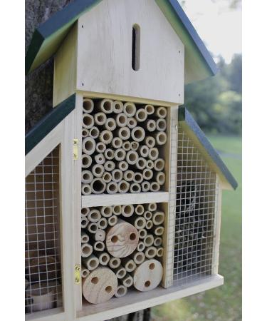Garden Mile Large Insect Hotel with Green Roof - Eco-Friendly Bee, Butterfly, Ladybug Nesting Habitat - Buy Online on GoSupps.com