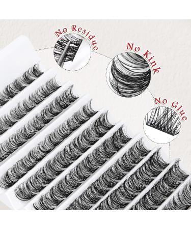 D Curl Wispy Cluster Lashes - 100 Pcs 10-16mm Mixed Length Individual Eyelash Extensions | DIY Lashes at Home - Buy Online on GoSupps.com