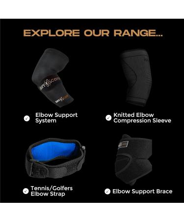 Ionocore Copper Compression Elbow Support System - Pain Relief and Recovery for Tennis & Golf Elbow - Small Size - Buy Online on GoSupps.com