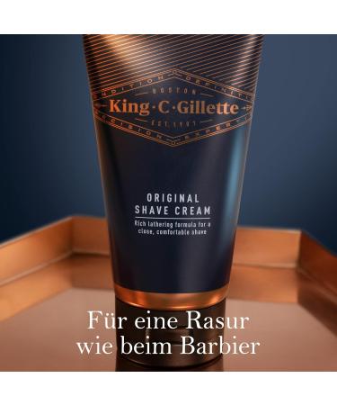 King C. Gillette Bartpflege Original Rasier Cream (175 ml) - Moisturizing Shaving Cream for Sensitive Skin | Premium Men's Grooming Gift - Buy Online on GoSupps.com