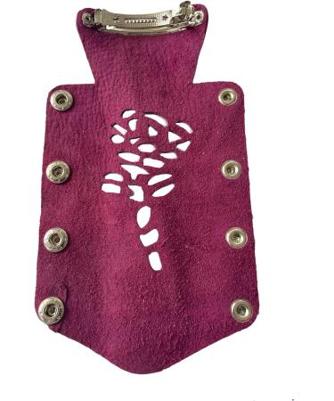 Purple Leather Pony Tail Hair cacher/clip - Buy Online on GoSupps.com