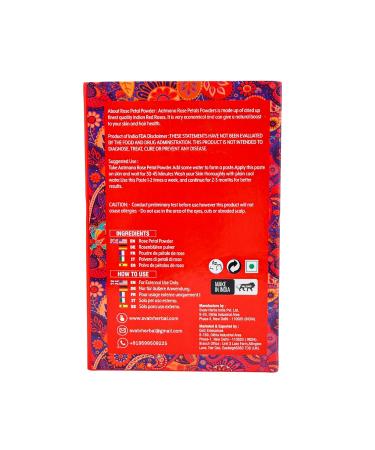 Rose Petal Powder - Skin Lightening Blemish Treatment & Hydrating Face Mask Scrub - 100g for Brightening & Oil Control - Buy Online on GoSupps.com