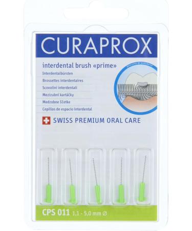 Curaprox Interdental Brushes CPS 011 Prime Refill Pack - 20 Brushes (5mm) - Green Bundle of 4 for Optimal Oral Care - Buy Online on GoSupps.com