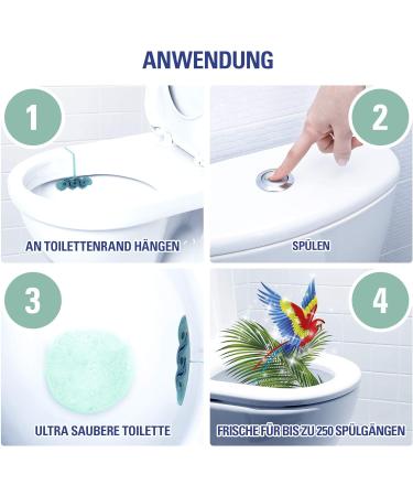 Cillit Bang 6in1 Toilet Cleaner - Turquoise Tropical Lagoon | Fresh & Clean Toilet with Every Flush | 3-Pack - Buy Online on GoSupps.com