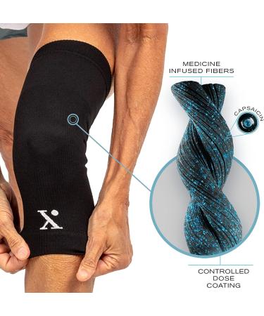 Pain Relieving Knee Compression Sleeve for Men & Women | NUFABRX Knee Brace for Arthritis & Tendonitis Relief - Buy Online on GoSupps.com