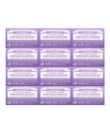 Dr. Bronner's - Pure-Castile Bar Soap (Lavender 5 Ounce 12-Pack) - Made with Organic Oils For Face Body & Hair Gentle & Moisturizing Biodegradable Vegan Cruelty-free Non-GMO Lavender 5 Ounce (Pack of 12) - Buy Online on GoSupps.com