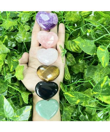 XIANNVXI 45mm 1.8 Amethyst Healing Crystals Heart Stones - 100% Natural Gemstones, Reiki Crystal Gifts - Buy Online on GoSupps.com