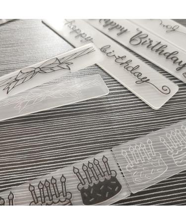 6Pcs Birthday Plastic Embossing Folders - DIY Craft Gift Templates for Happy Birthday, Love You, Cake Mold - Perfect for Paper Card Making, Scrapbooking, and Craft Decoration - Buy Online on GoSupps.com