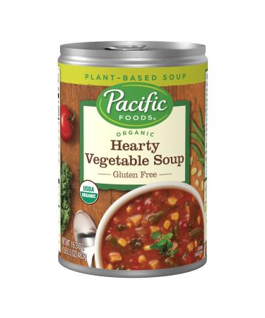 Pacific Foods Organic Hearty Vegetable Soup, Vegan Soup 16.3 Ounce Can - Buy Online on GoSupps.com