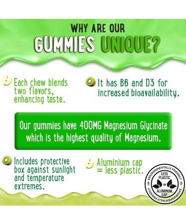 OH MY CHEWY Magnesium Gummies Bundle 2 Bottles (60 Each) Apple Kiwi & Coconut Pistachio - Buy Online on GoSupps.com