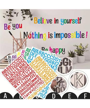 8 Sheets Letter Stickers  1008 Alphabet Stickers 1 inch Vinyl Self-Adhesive Sticker Letters  Black Alphabets ABC Stickers  for DIY Mailbox House Numbers  Scrapbooking Embellishments & Decorations A4 Sticker - Buy Online on GoSupps.com